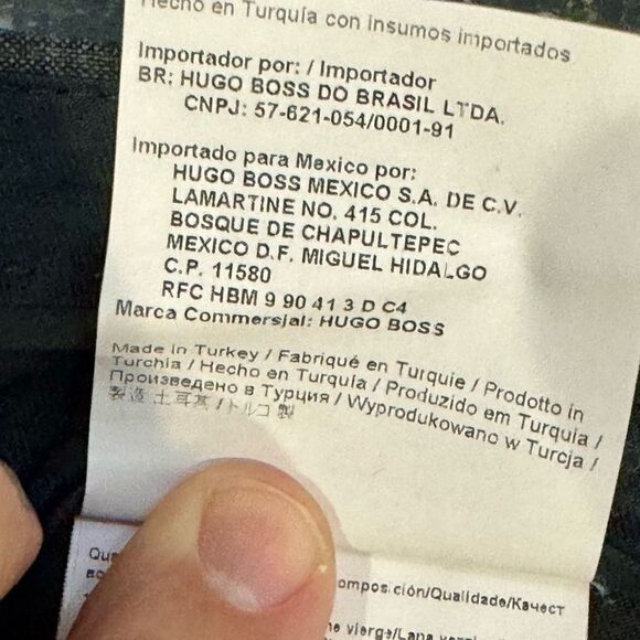 Hugo Boss Gray Windowpane Flat Front Dress Pants. Size 34. - Picture 8 of 11